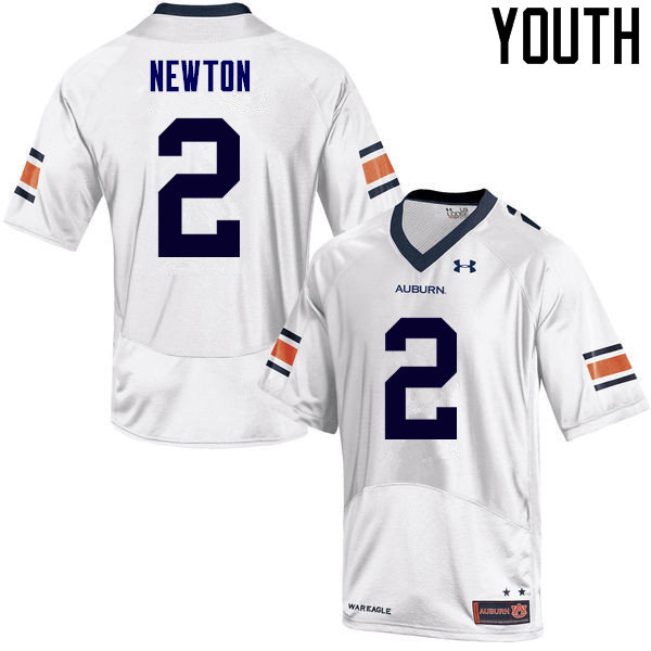 Youth Auburn Tigers #2 Cam Newton White College Stitched Football Jersey